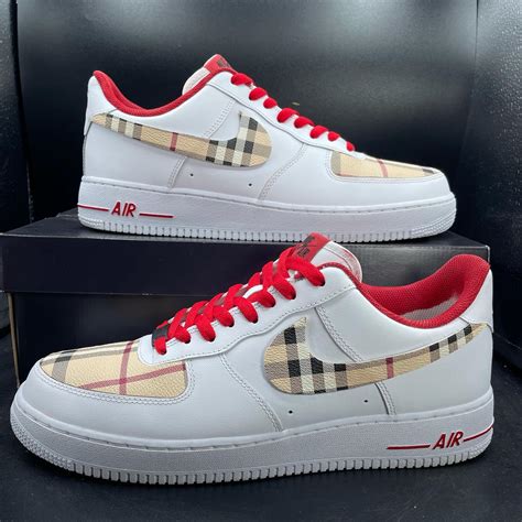 nike air force 1 burberry custom|personalized air force 1 shoes.